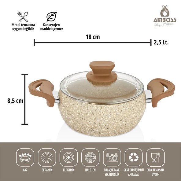 8 Parça Tor Pişir Sakla Granit Tencere Çelik Saklama Kabı Seti - 3