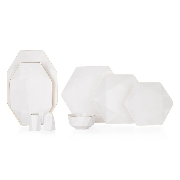 Schafer Superfine Bone Star Yemek Takımı 56 Parça-Gold - 4