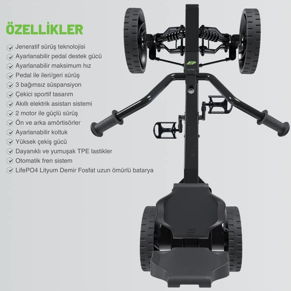 Genoride Pedallı Elektrikli Go-Kart - 7