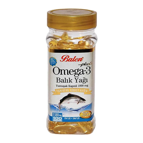 Balen Plus+ Omega3 Balık Yağı Yumuşak Kapsül 1380mg x 100 Kapsül x 3 Kutu - 4