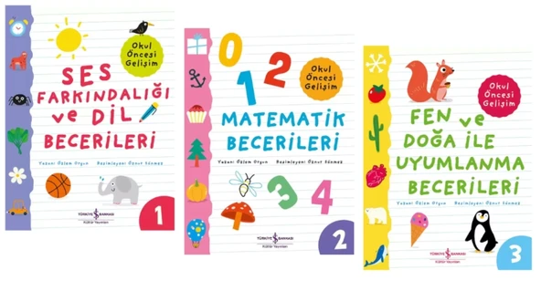OKUL ÖNCESİ SES FARKINDALIĞI VE DİL BECERİLERİ - MATEMATİK BECERİLERİ - FEN VE DOĞA İLE UYUMLANMA BECERİLERİ  (3 - 4  -