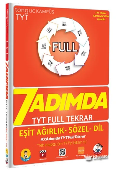 7 Adımda TYT Full Tekrar Soru Bankası Eşit Ağırlık Tonguç Akademi