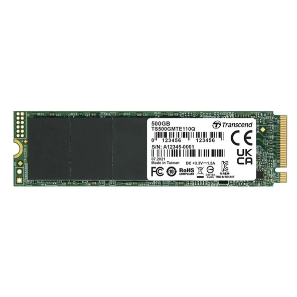TRANSCEND 500GB TS500GMTE110Q  1900-900MB/s M2 NVME GEN3 DİSK - 1