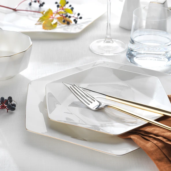 Schafer Superfine Bone Star Yemek Takımı 56 Parça-Gold - 2