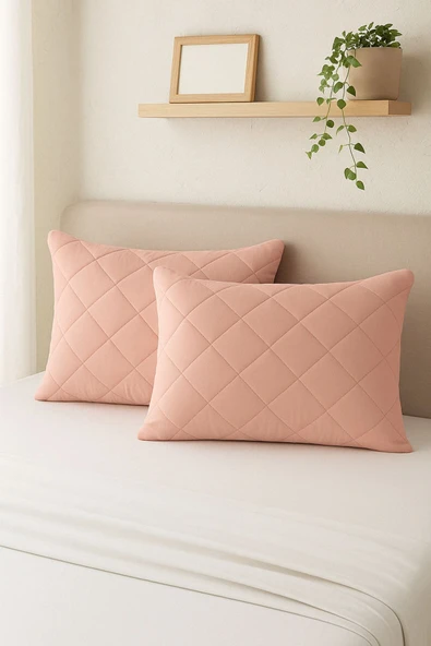 Formeya Pamukkale Alez Kahverengi %100 Pamuk Kapitone Yastık Koruyucu Alez 2 Adet - 6