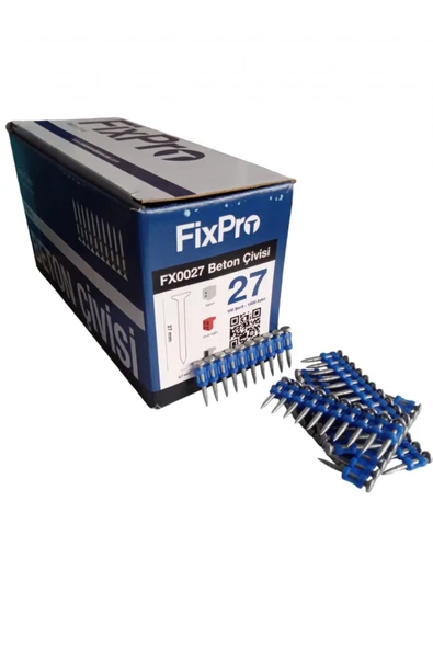 FXP100 Havalı Beton Çivi Çakma Tab.+Fixpro 27mm Beton-Metal Tab. Çivisi 10.000 Adet Gazsız - 2