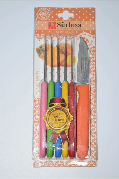 Çaylaravm Sürbısa 061007 Meyve Bıçağı 6 Lı Set Çok Renkli - 10