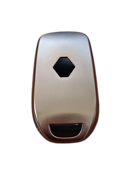 Renault Megane 4 / Clio 5  Anahtar Uyumlu Silikon Oto Anahtar Kumanda Kabı Kılıf Füme - 2