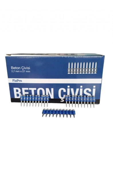 FXP100 Havalı Beton Çivi Çakma Tab.+Fixpro 27mm Beton-Metal Tab. Çivisi 10.000 Adet Gazsız - 3