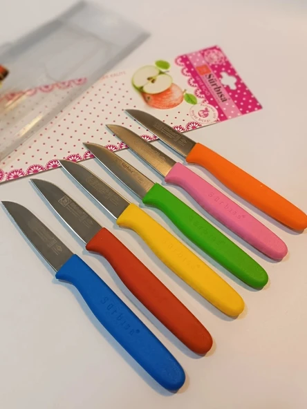 Çaylaravm Sürbısa 061007 Meyve Bıçağı 6 Lı Set Çok Renkli - 1