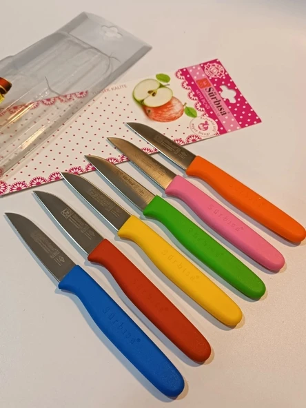 Çaylaravm Sürbısa 061007 Meyve Bıçağı 6 Lı Set Çok Renkli - 7