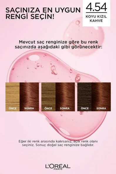 L'Oréal Paris Excellence Creme Saç Boyası 4.54 Koyu Kızıl Kahve - 6