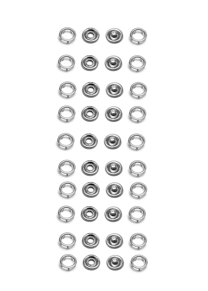 9,5mm Gömlek ve Bebe Çıtçıt Seti 10 Takım Nikel (GÜMÜŞ) Renk Klikıt - 4