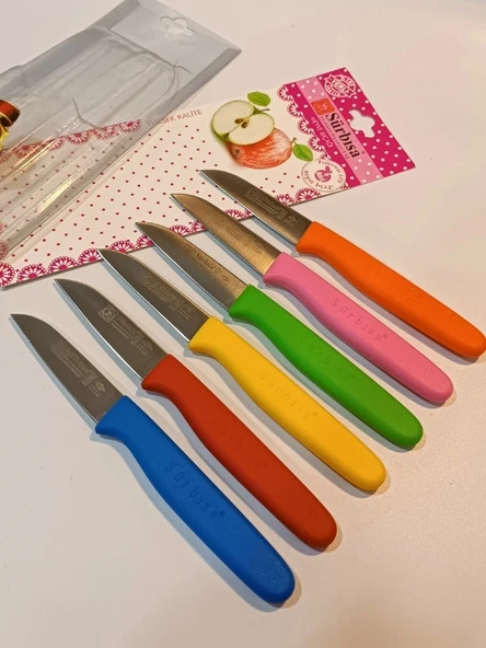 Çaylaravm Sürbısa 061007 Meyve Bıçağı 6 Lı Set Çok Renkli - 11