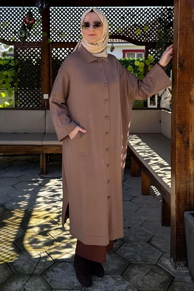 Panço Triko Hırka Sütlü Kahve - 4