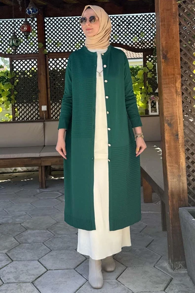 Manolya Zümrüt Triko Hırka - 5