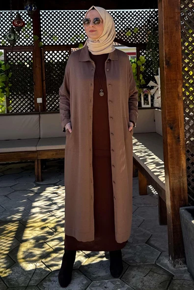 Panço Triko Hırka Sütlü Kahve - 6