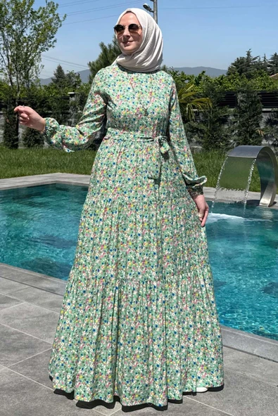 Hale Elbise Yeşil - Resim 7