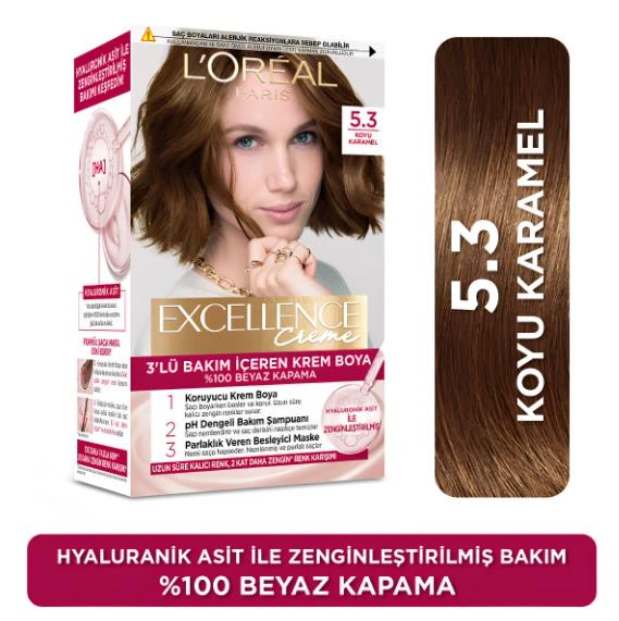 L'Oréal Paris Excellence Creme Saç Boyası 5.3 Koyu Karamel
