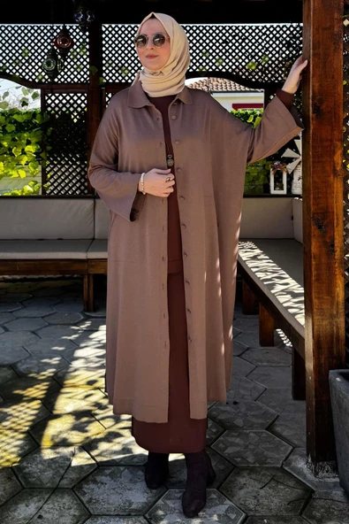 Panço Triko Hırka Sütlü Kahve