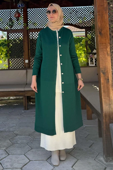 Manolya Zümrüt Triko Hırka - 4