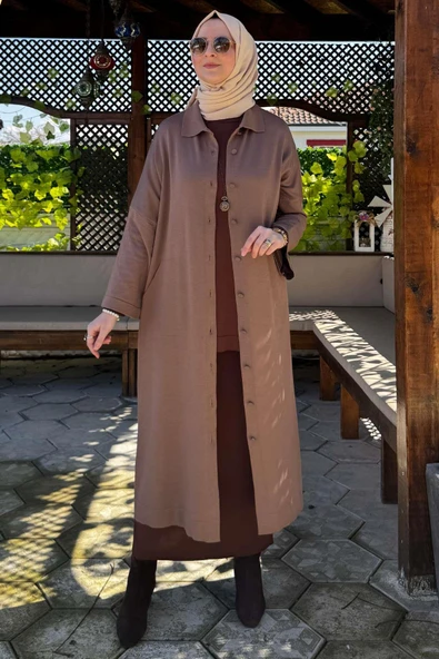 Panço Triko Hırka Sütlü Kahve - 8