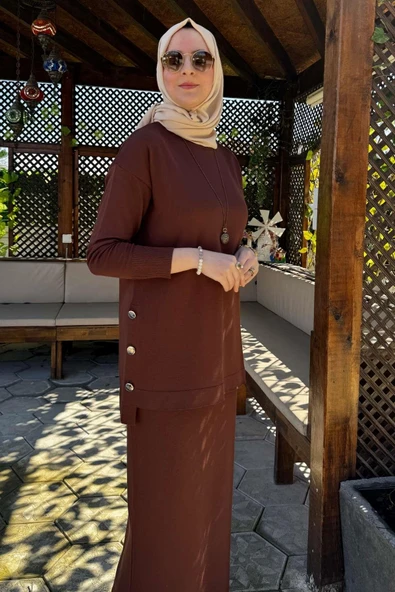 Sezen Triko Takım Kahve - 4