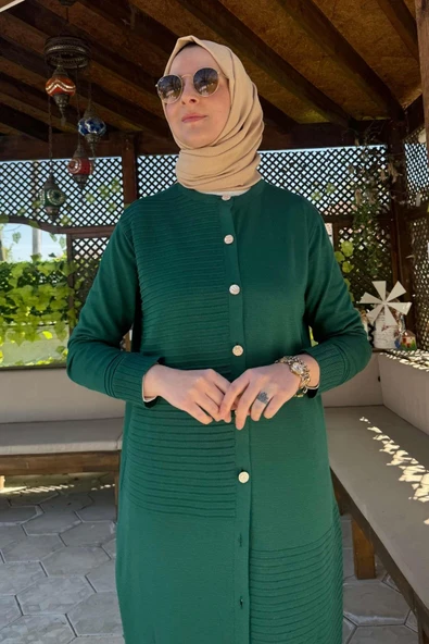 Manolya Zümrüt Triko Hırka - 7