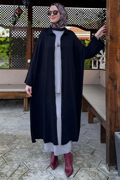 Panço Triko Hırka Siyah - 7