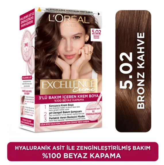 L'Oréal Paris Excellence Creme Saç Boyası 5.02 Bronz Kahve