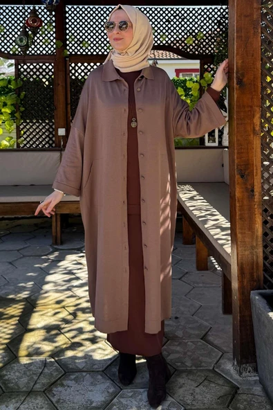 Panço Triko Hırka Sütlü Kahve - 7