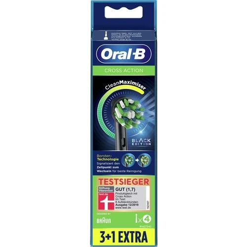Oral-B Cross Action 3+1 Cleanmaximizer Teknolojili Siyah Yedek Fırça Başlığı - 2