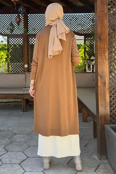 Manolya Camel Triko Hırka - 11