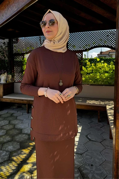 Sezen Triko Takım Kahve - 3