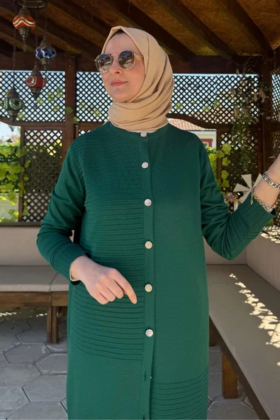 Manolya Zümrüt Triko Hırka - 8