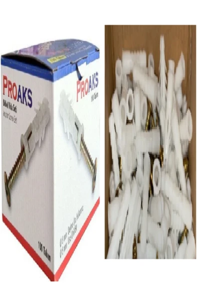 PUL BAŞLI VİDA+8MM DÜBEL SETİ (100 ADET) 5 PAKET - 3