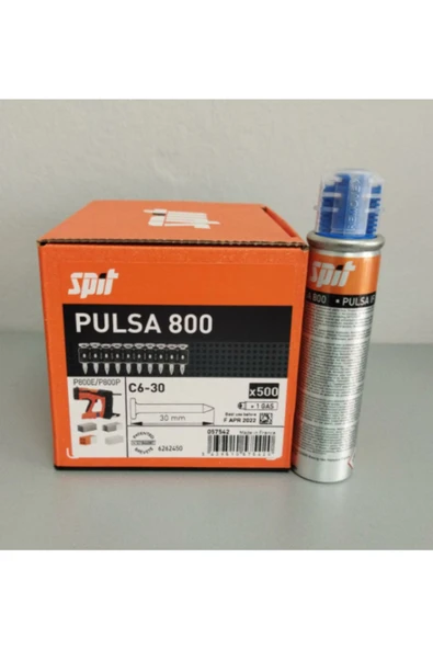 Pulsa 800 C6-30 Standart Beton Çivisi ( 5.000 Adet & 10 Kutu ) ( Gaz Dahil )