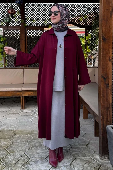 Panço Triko Hırka Bordo - 5