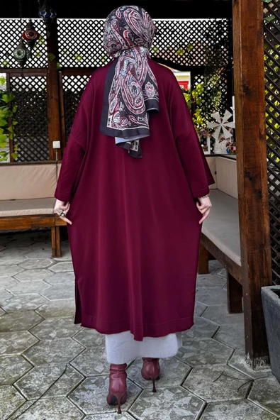 Panço Triko Hırka Bordo - 9