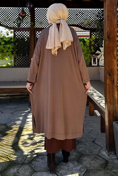 Panço Triko Hırka Sütlü Kahve - 9