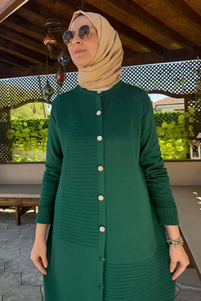 Manolya Zümrüt Triko Hırka - 9