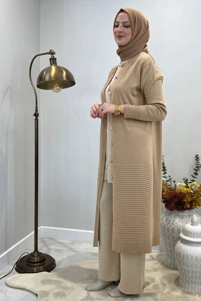 Manolya Bej Triko Hırka - 10