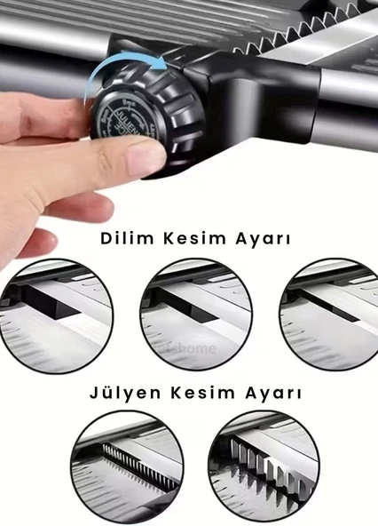 5 Ayarlı Sebze Dilimleyici Paslanmaz Sebze Kesici Ayarlanabilir Patates Soğan Rendesi Mandolin Rende - Resim 3