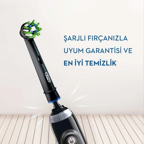 Oral-B Cross Action 3+1 Cleanmaximizer Teknolojili Siyah Yedek Fırça Başlığı - 4