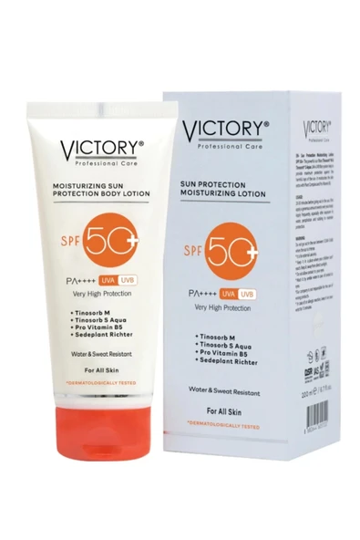 Victory SPF50+ Yüksek Korumalı Nemlendirici Vücut Güneş Losyonu 200 ML