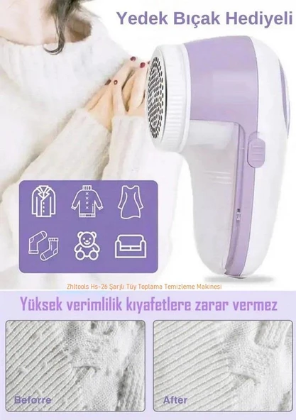 Zhltools Hs-26 Şarjlı Tüy Toplama Temizleme Makinesi - 5
