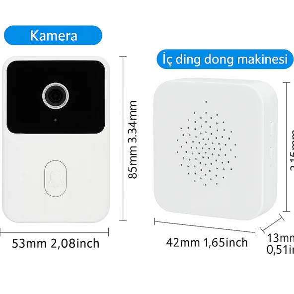 Kablosuz Akılı Görüntü Kameralı Kapı Zili CMR36 - 4