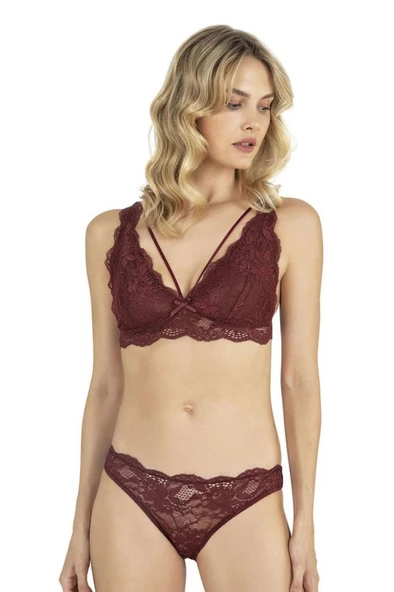 Fabony Bayan Dantelli Bralet Sütyen Külot Takımı 4240