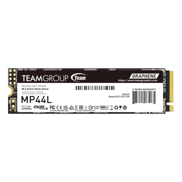 Team MP44L TM8FPK001T0C101 1TB (5000/4500MB/s) M.2 2280 PCIe 4.0 NVMe SSD