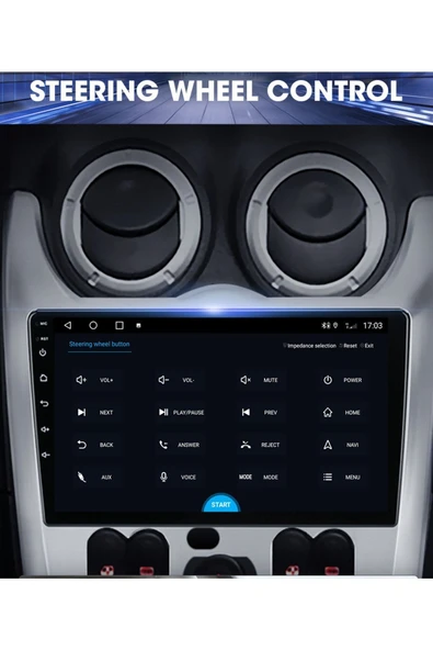 EXVOL DACİA LOGAN ANDROİD MULTİMEDYA CARPLAY 9 İNC HD IPS EKRAN 2GB/32GB KAMERA HEDİYELİ - 5